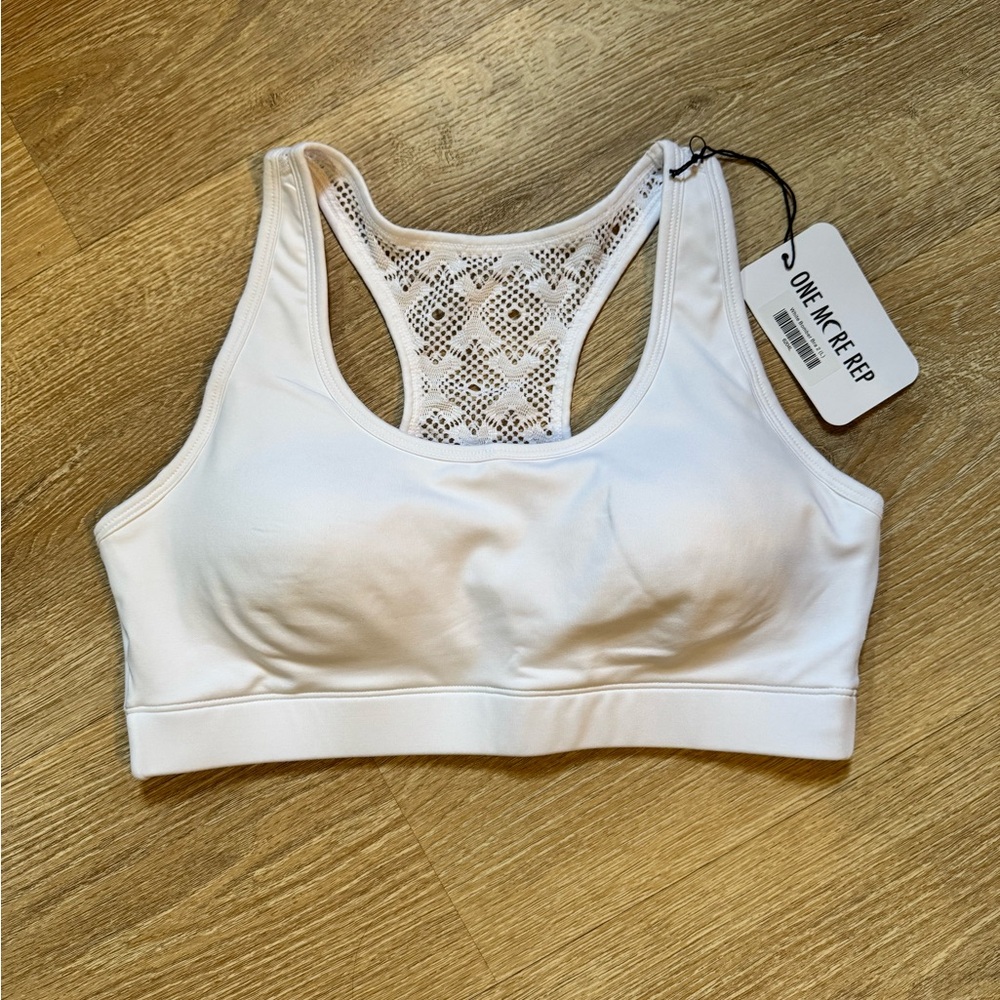 ZYIA White Bomber Bra 2 Sports Bra